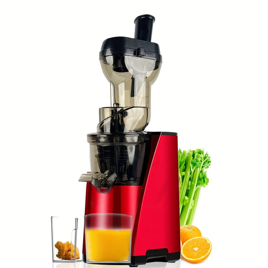 CENYEDA B01B 150W Watts Large Caliber Cold Press Juicer ? Red Masticating Juicer Machine Red
