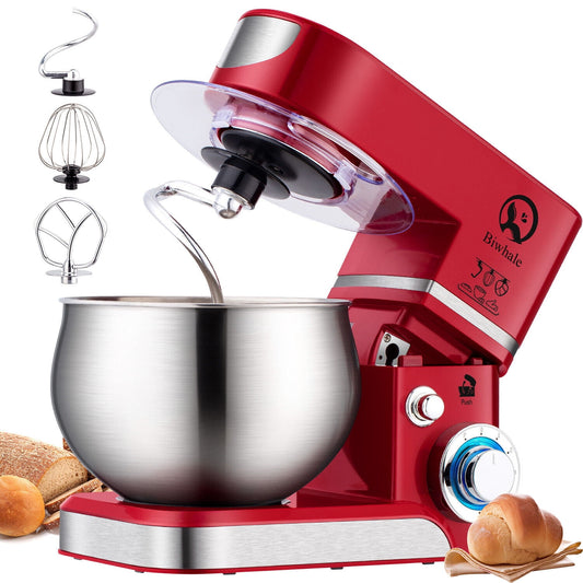 CJC Stand Mixer 600W 110V 5L Electric Dough Mixer 6 Speeds Kitchen Electric Mixer with Bowl, Dough Hook, Beater, Whisk for Most Home Cooks