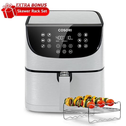 COSORI Pro Gen 2 5.8-Quart Air Fryer,13-in-1, Walmart-Exclusive Bonus Items, Light Gray