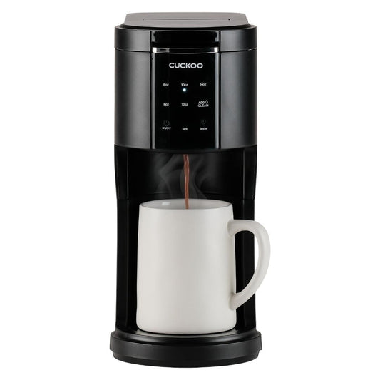 CUCKOO CCM-AK011B 3-in-1 1.2L K-Cup Coffee Maker with 5 Cup Sizes and Self-Cleaning Function (Black)