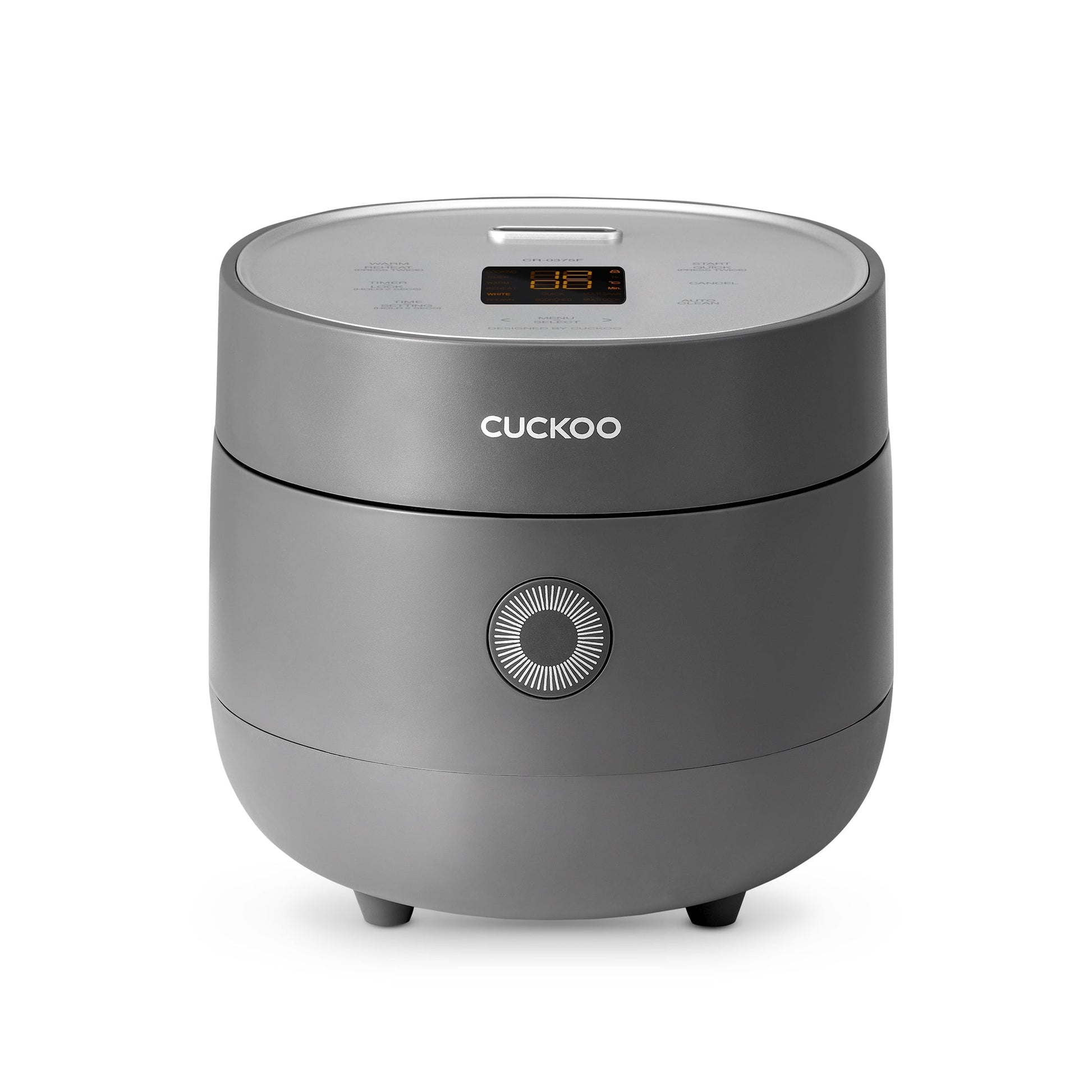 CUCKOO Rice Cooker 6 Cups Cooked, Warmer, Nonstick Pot and Fuzzy Logic Tech in Gray (CR-0375FG)
