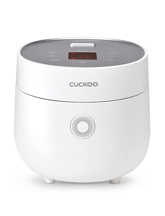 CUCKOO Rice Cooker 3 Cup Uncooked / 6 Cup Modern Fuzzy Logic Rice Cooker Small with Delay Timer & Keep Warm Setting, Versatile Food Steamer for Cooking, Non-Stick Inner Pot, White (CR-0375FW) C101