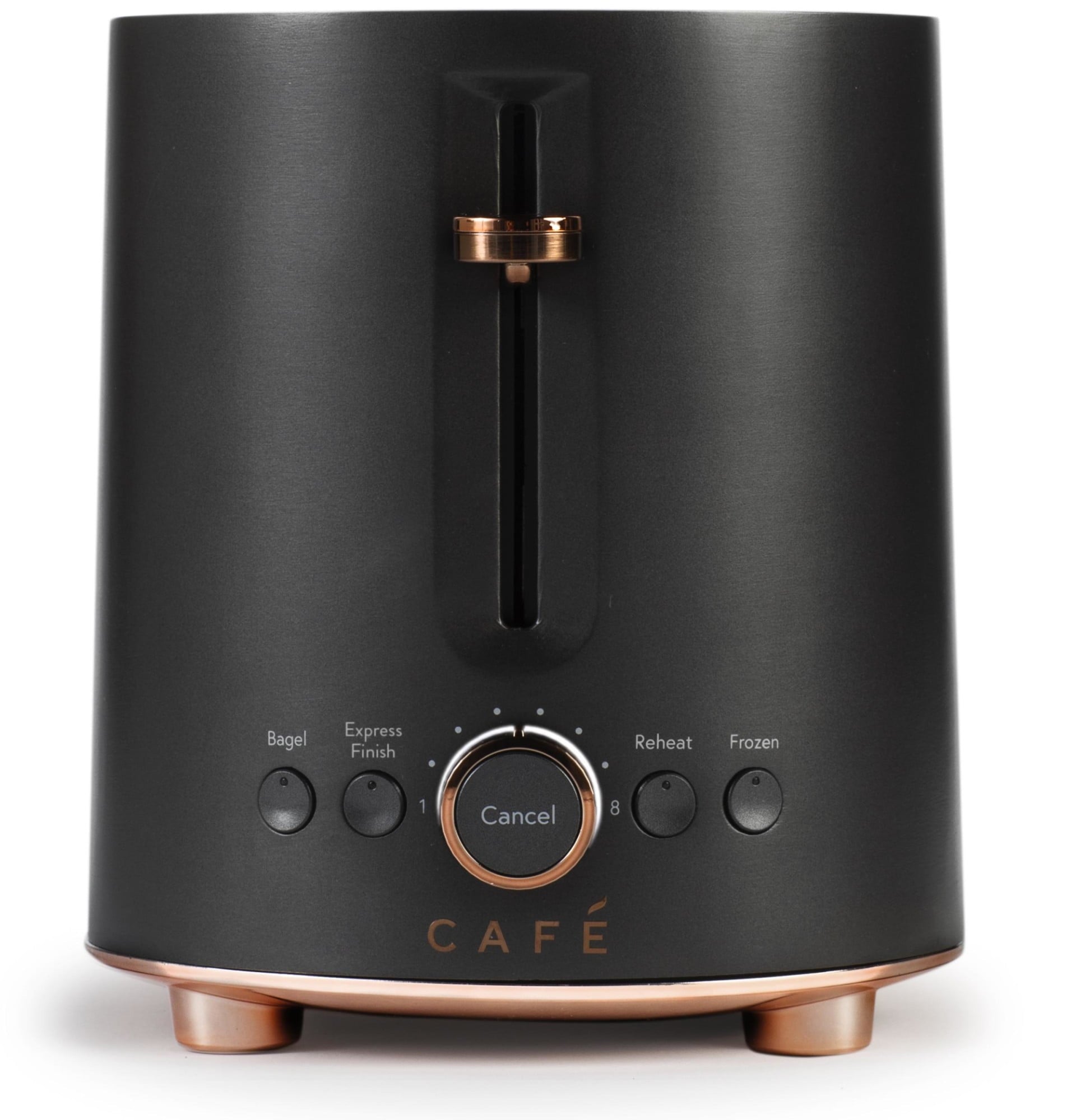 Café Express Finish 2-Slice Toaster | Extra-Wide Slots, Extra Lift for Waffles, Pastries, Texas Toast & More | 4 Pre-Set Functions, 8 Shade Options | Countertop Kitchen Essentials | Matte Black