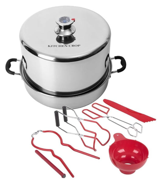 Canner with Temperature Indicator (Stainless Steel Canner + Tools)