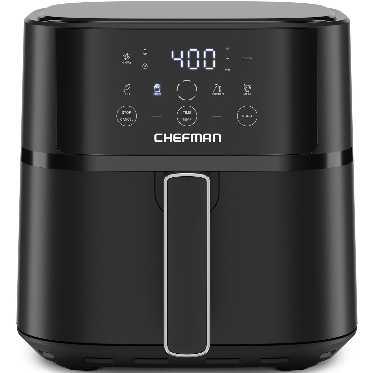 Chefman Air Fryer - 6 QT Compact Airfryer for Easy Meals in Minutes, Features Hi-Fry Technology for Extra Crisp, Touchscreen Controls with 4 Presets, Nonstick & Dishwasher Safe Basket - Black C95