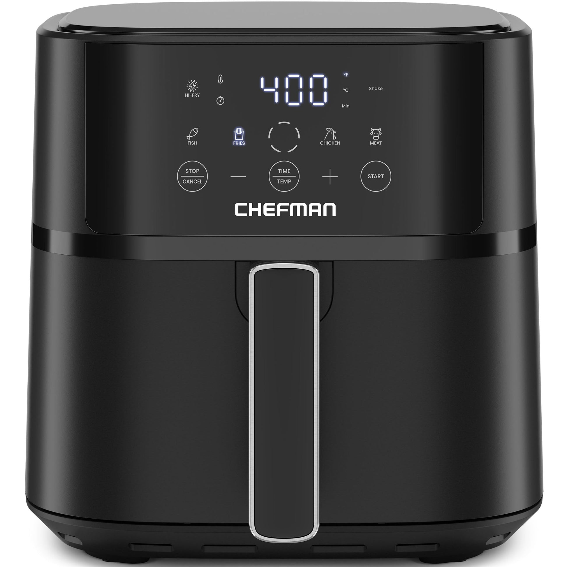 Chefman Air Fryer - 6 QT Compact Airfryer for Easy Meals in Minutes, Features Hi-Fry Technology for Extra Crisp, Touchscreen Controls with 4 Presets, Nonstick & Dishwasher Safe Basket - Black C95