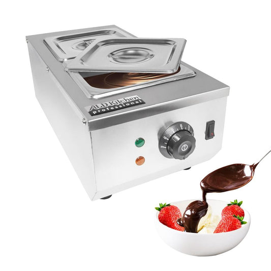 Chocolate Fondue Machine with Manual Control | Stainless steel Professional Small Chocolate Tempering Machine for Home and Commercial Use