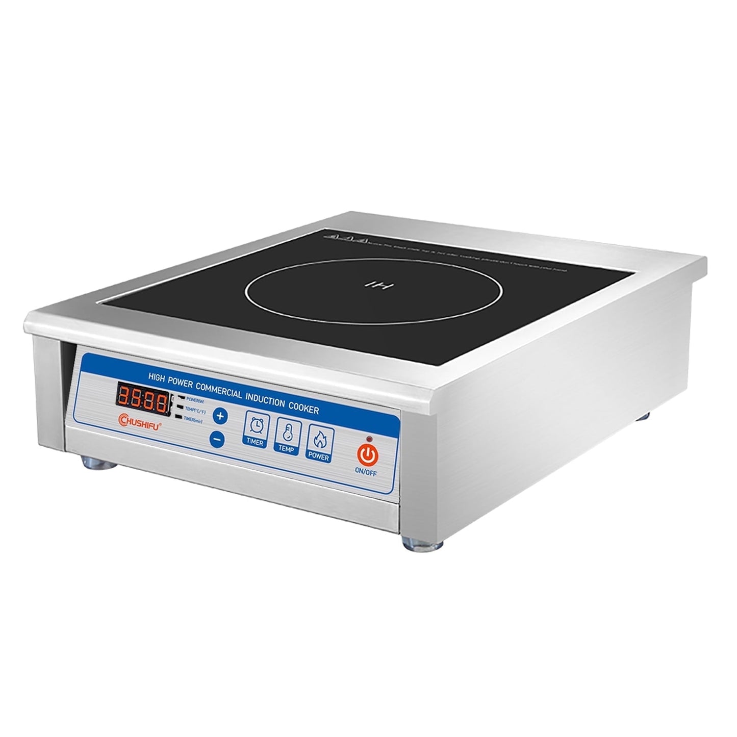 ChuShiFu Commercial  Induction Cooktop 3500W/240V  Range Countertop Burners Hot Plate for Kitchen Restaurants