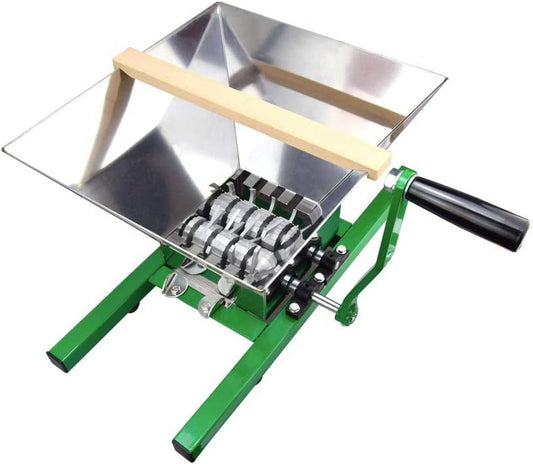 Clearance! Fruit and Apple Crusher - 7L Manual Juicer Grinder,Portable Fruit Scratter Pulper for Wine and Cider Pressing(Stainless Steel,1.8 Gallon,Green)