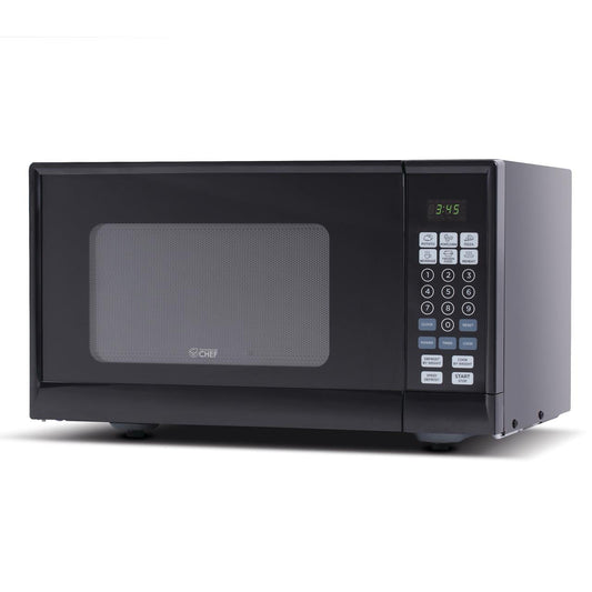 Commercial Chef 0.9 cu ft Counter Top Microwave, Black