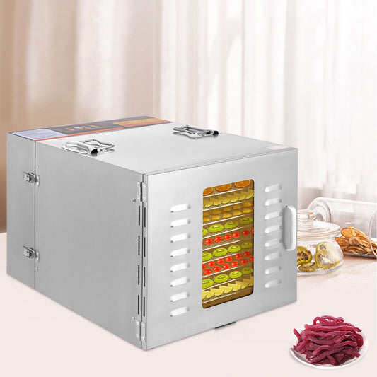 Commercial Countertop Food Dehydrator Machine 10 Trays Stainless Steel 1000W 95-194℉