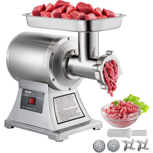 VEVOR Commercial Stainless Steel 450lbs Meat Grinder Blade Plate Sausage Stuffer FDA