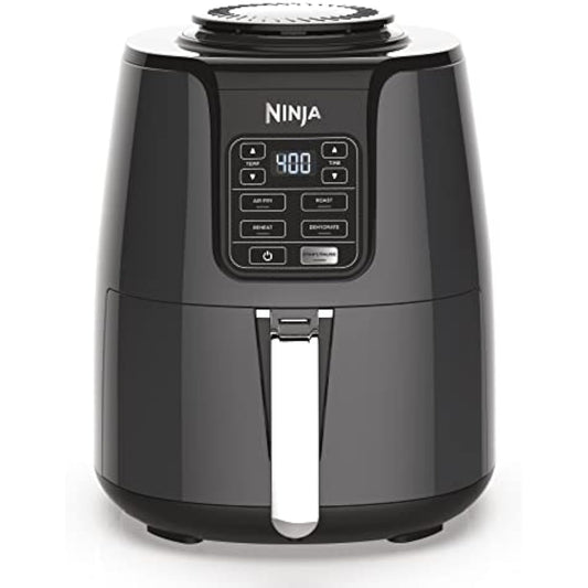 Compact 4-in-1 Air Fryer - 4 QT, Grey, Air Fry, Roast, Bake, Dehydrate | Quick Cooking, Less Oil, Easy Clean | Healthy Meals for Kitchen Cooking
