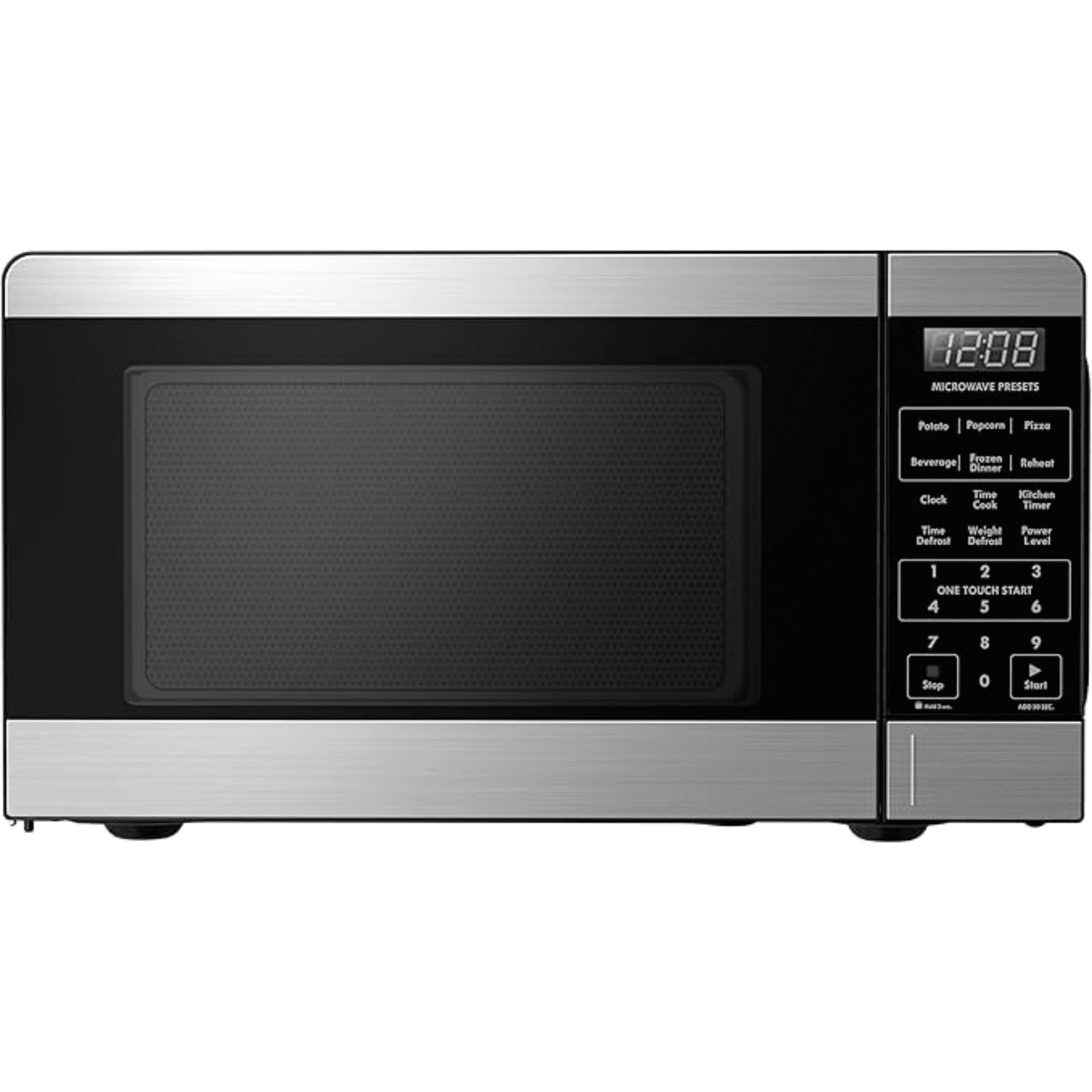 Countertop Microwave 6 Auto-Preset Menus, Child Lock, Defrost & Express Cooking Features, 900 Watt, 0.9 Cu Ft, Stainless Steel