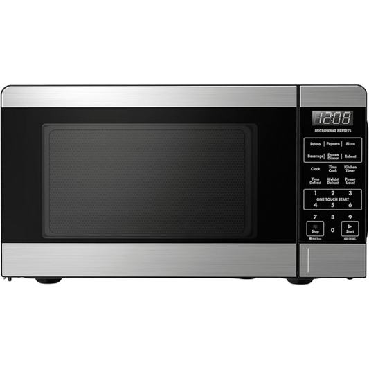 Countertop Microwave 6 Auto-Preset Menus, Child Lock, Defrost & Express Cooking Features, 900 Watt, 0.9 Cu Ft, Stainless Steel