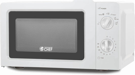 Countertop Microwave with 6 Power Levels Grip Handle Mechanical Dial Controls