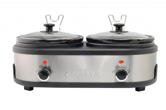 Courant CSC-5036ST 2x 2.5qt Slow Cooker Stainless Steel