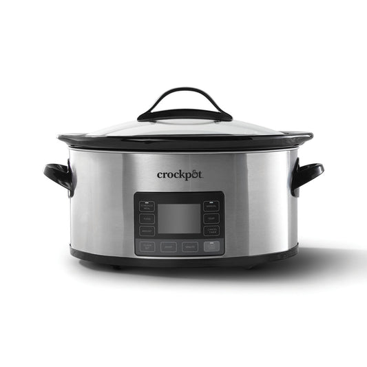 Crockpot™ 6-Quart Slow Cooker with MyTime™ Technology, Programmable Slow Cooker, Stainless Steel