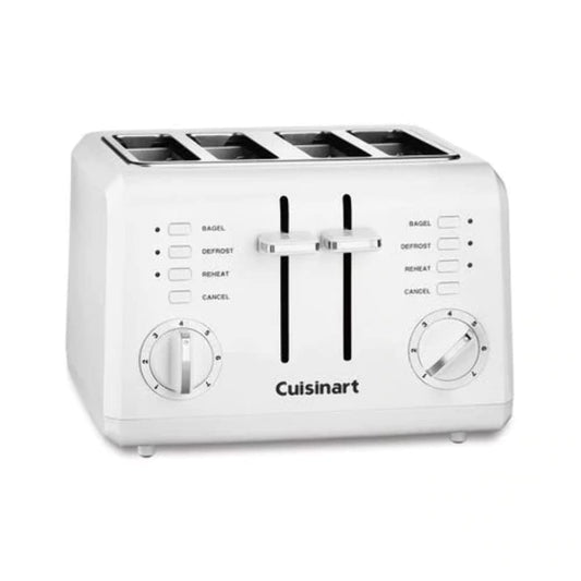 Cuisinart 4-Slice Compact Toaster, 7-browning Levels, White (CPT-142C)