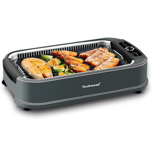 Cusimax 11.8in 1500W Smokeless Grill with Portable Feature