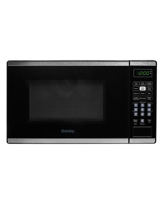 Danby 0.7 cu. ft. Countertop Microwave in Black and Stainless Steel (DBMW0722BBS)