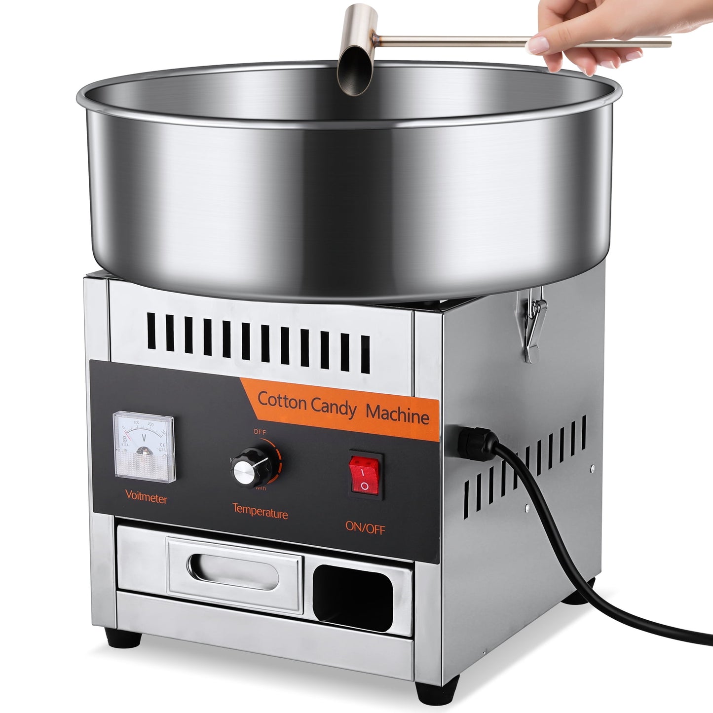 Electric Commercial Cotton Candy Machine / Floss Maker Stainless Steels