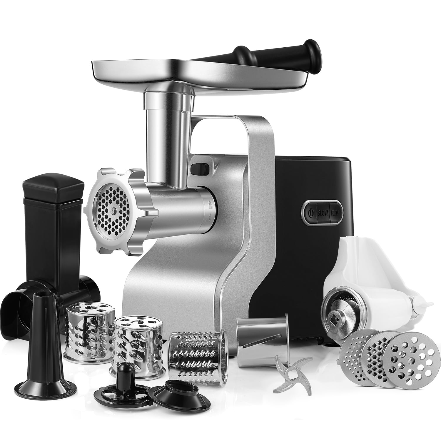 Electric Meat Grinder, 3000W Max, 5 in 1 Heavy Duty Food Grinder with Sausage Stuffer