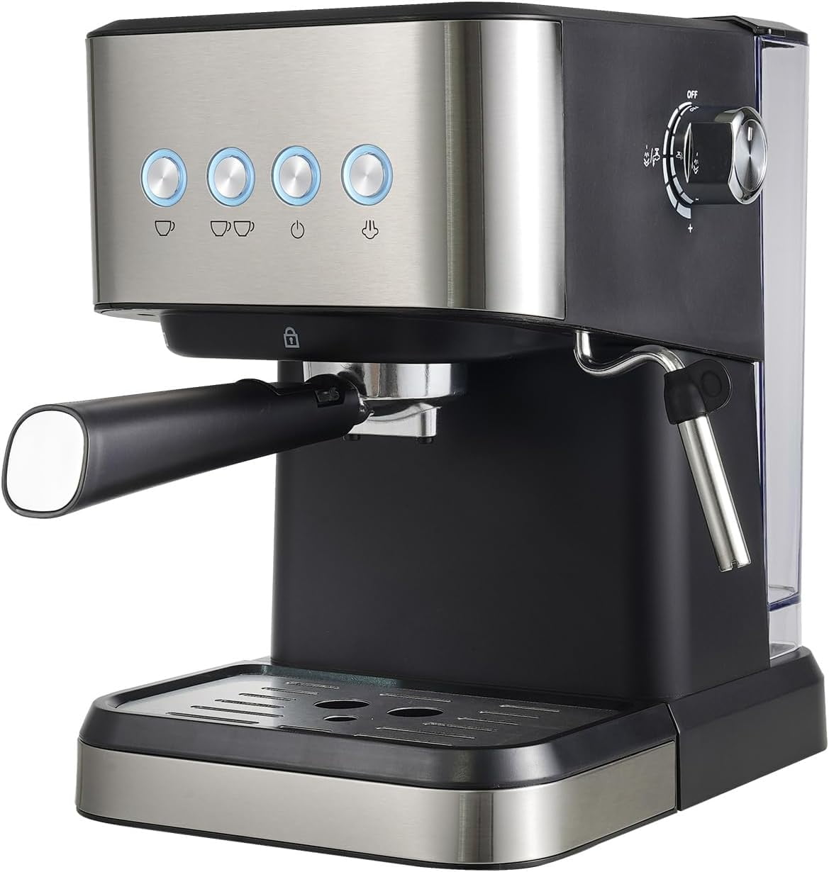 Espresso Machines, 20 Bar Professional Espresso Maker with Foaming Steam Wand, Semi-Automatic Espresso Coffee Maker for Home, Office, 50oz Removable Water Tank