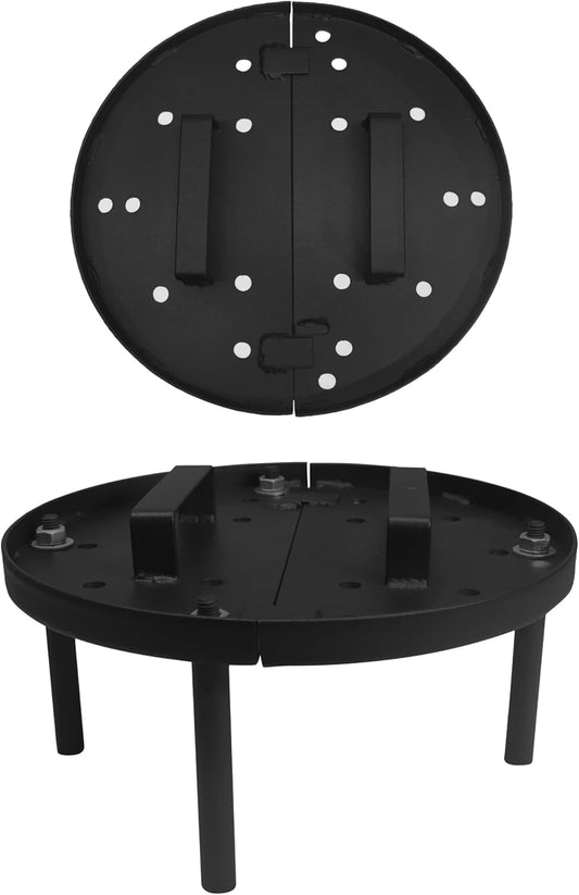 FEBTECH - 16" Heat Resistant Mild Steel Thick Baffle Plate with Detachable Legs for Commercial or Restaurant's Clay Oven Tandoor - BBQ Gas Tandoor Oven