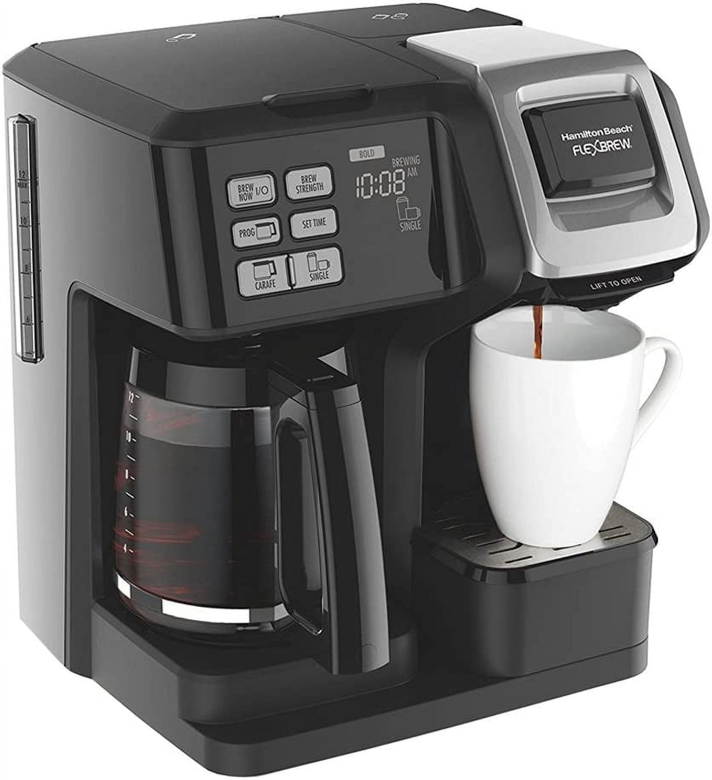 FlexBrew 2-Way Brewer Programmable Coffee Maker Bundle with Support Extension