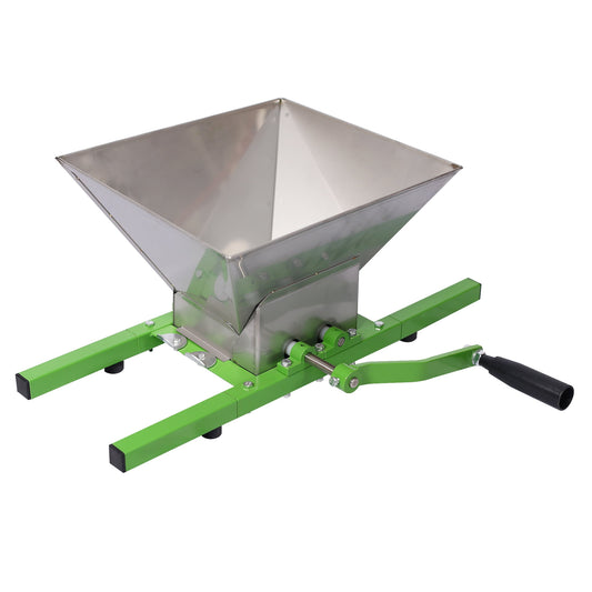 Fruit Crusher, 7 L/1.8 Gallon Manual Juicer Grinder, Heavy Duty Stainless Steel Manual Fruits Vegetables Berries Grape Crusher Grinder, Portable Fruit Scratter Pulper for Wine and Cider Pressing