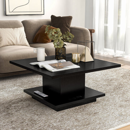 Furniture of America Aura Storage Wood Cream Weave Coffee Table