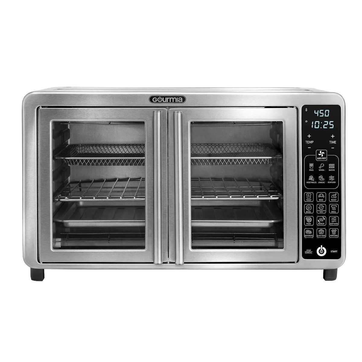 Gourmia XL Digital Air Fryer Toaster Oven with Single-Pull French Doors