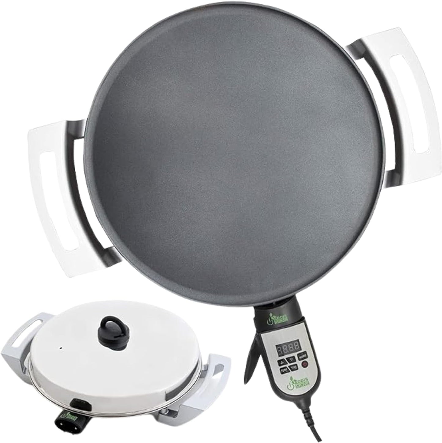 Griddle (Mitad/Mogogo) –16 inch Digital Electric Griddle for Injera, Lefse, Pancake – Even Heat Distribution