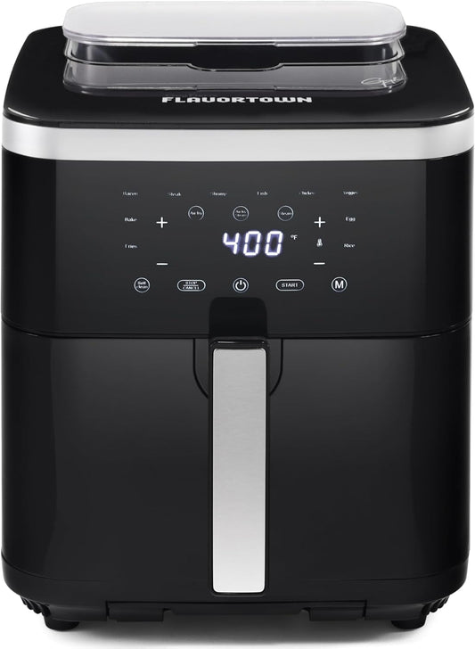 Guy Fieri's Flavortown 6.5 Quart Steam Air Fryer with Moisture Lock Technology –  Programmable Steamer and Air Fryer Combination, Temperature Control, 10-Presets, 1700 Watts