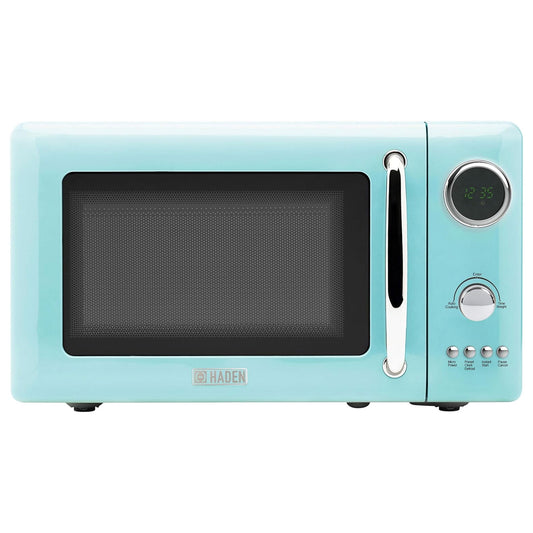 Haden 700W 0.7 Cubic Foot Microwave Oven w/ Digital Controls, Turquoise