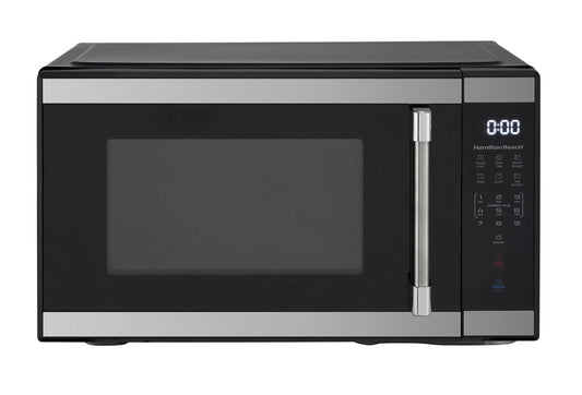 Hamilton Beach 1.1 cu ft Countertop Microwave Ovens, Black and Stainless Steel