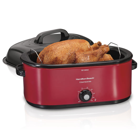 Hamilton Beach 28 lb Turkey Roaster Oven | Red Model# 32231
