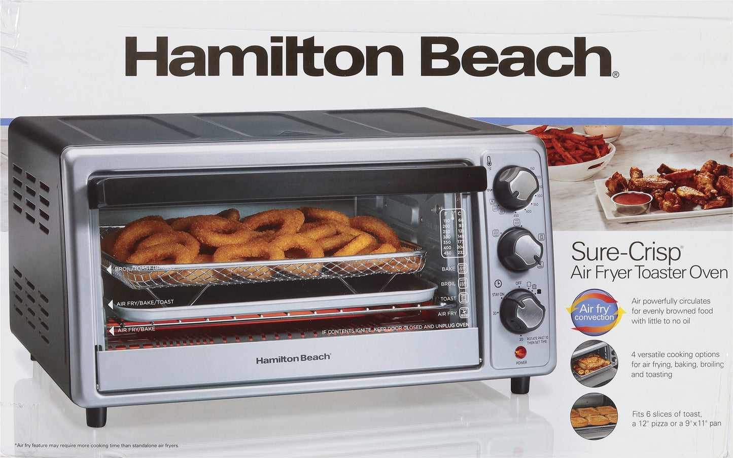 Hamilton Beach Air Fryer Sure-Crisp Toaster Oven 1 ea