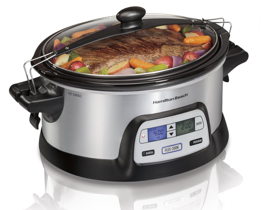Hamilton Beach Programmable FlexCook 6 Quart Slow Cooker | Model# 33861