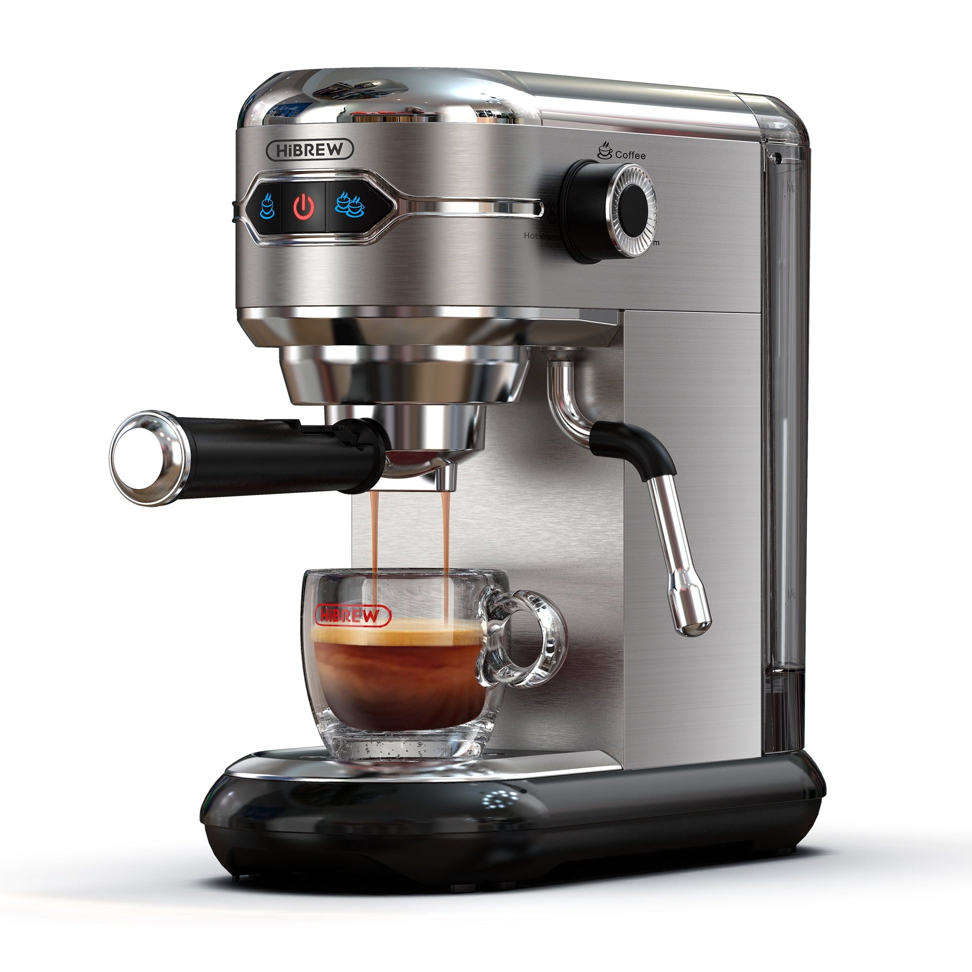 HiBREW H11 20Bar Espresso Machine - Powder/Pod Dual Use, Stainless Steel, Steam Wand
