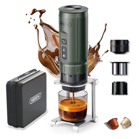 HiBREW H4C Portable Espresso Machine, 20Bar Wireless Coffee Maker for Travel, Car and Home