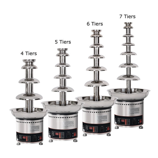 INTSUPERMAI Chocolate Melting Fountain Machine 4 Tiers Chocolate Waterfall Machine