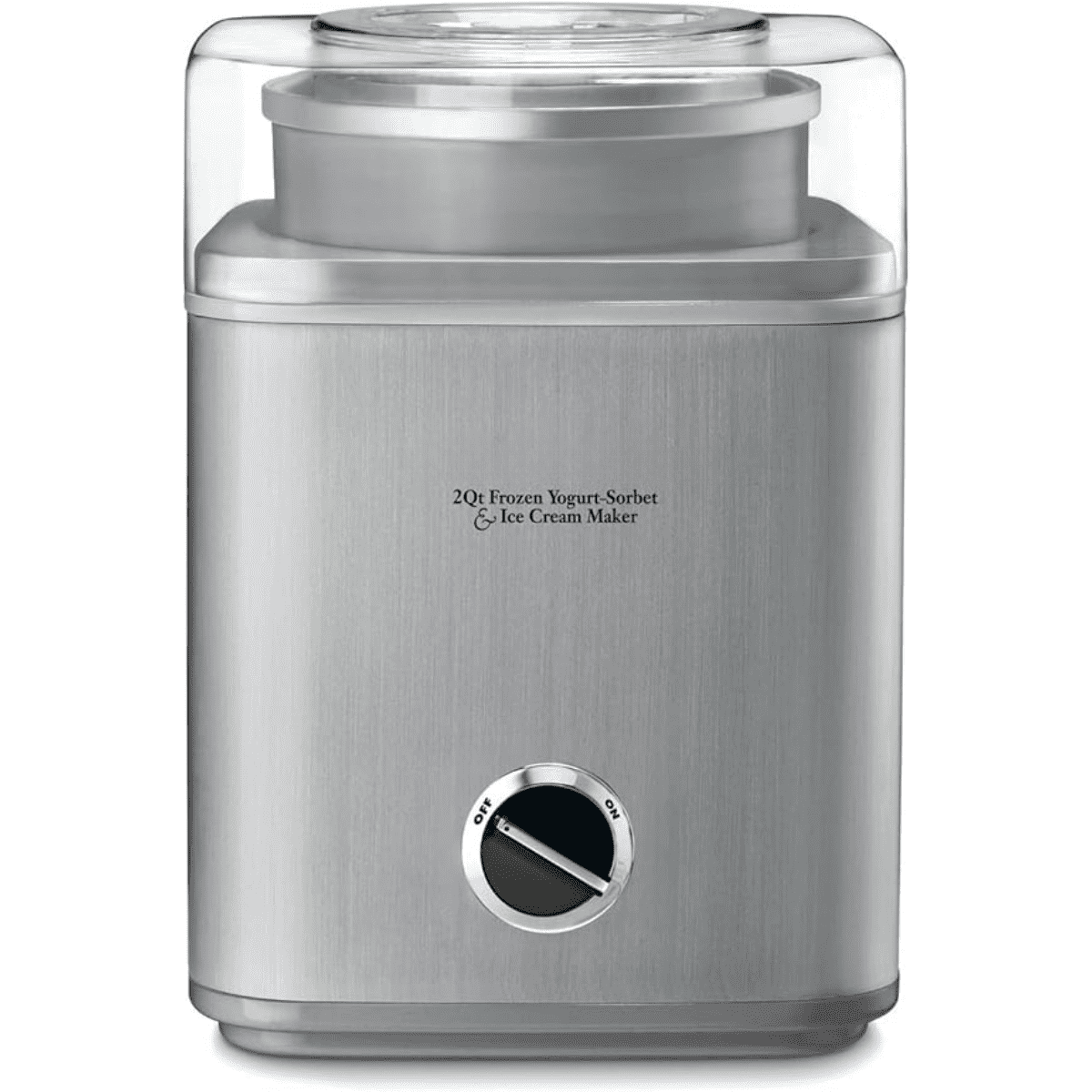 Ice Cream Maker, Ice Cream and Frozen Yogurt Machine, 2-Qt. Double-Insulated Freezer Bowl, Silver, ICE30BCP1