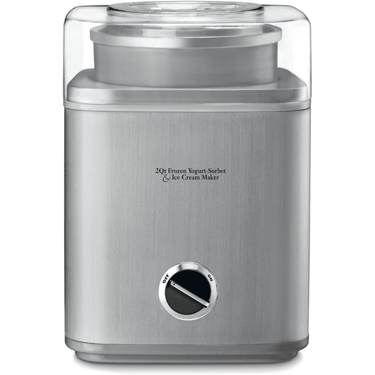 Ice Cream Maker, Ice Cream and Frozen Yogurt Machine, 2-Qt. Double-Insulated Freezer Bowl, Silver, ICE30BCP1