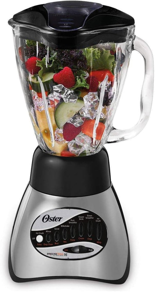 JHBP Classic Series 16 Speed Blender with 5-Cup Glass Jar, Brushed Nickel