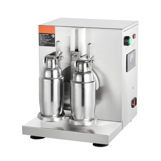 KFFKFF 120W Electric Milkshake Maker Machine Commercial Milk Tea Shaker Stainless Steel