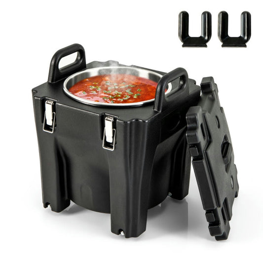 Kadyn Food Warmer Machine,Food Warmer,32 QT Portable Insulated Food Carrier with Stainless Steel Barrel for Catering Camping-Black