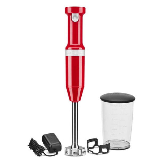 KitchenAid Cordless Variable Speed Hand Blender, Passion Red, KHBBV53