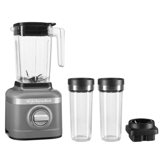 KitchenAid K150 3 Speed Ice Crushing Blender with 2 Personal Blender Jars, Charcoal Grey, KSB1332